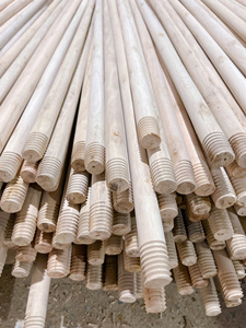 Escoba de madera de 110-120 cm con cepillo y mango de madera, precios con tornillo personalizado, mango de escoba redondo de madera natural de 120*2.2 cm - Product Image 5