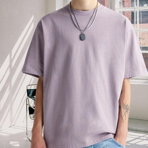 T-shirt Homme Oversize en Gros, Coton Lourd 100%, Épaules Tombantes, Luxe, Personnalisable, Vierge, Tissé, Respirant, Streetwear - Product Image 1