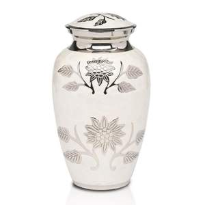 Urna de Metal con Acabado Interior Satinado para Cenizas Humanas, Tamaño Adulto - Urna de Cremación Lisa - Urna Conmemorativa con Forro Suave para Cenizas - Product Image 2