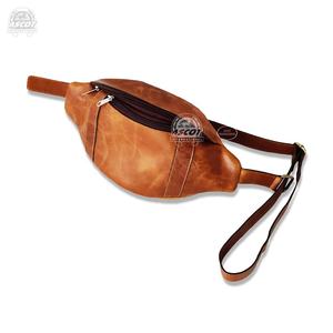 Riñonera Ascot International de Alta Calidad, Cuero Genuino, Cierre de Cremallera Resistente, Impermeable, Bolsa de Cintura/Bandolera para Hombre - Product Image 1