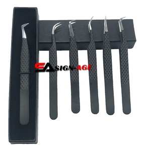 Top Rated 2021 Black Diamond Grip <b>Boot</b> Tweezers Eyelash Extension Tweezers Custom Design, Color and Logo - Product Image 3