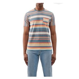 Camiseta de Hombre a Rayas de Nuevo Diseño, Cuello Redondo, Manga Corta, Cómoda, Nueva Llegada 2023, Camiseta de Hombre con Estampado Personalizado - Product Image 2