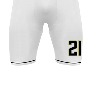 Custom 7v7 Football Uniform White Panel Design <b>Compression</b> Jersey Shorts Set Sublimated OEM - Product Image 2