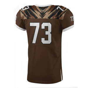 Uniforme de football américain pour hommes, couleur marron foncé, très demandé, léger, respirant, prix bas. - Product Image 6