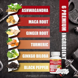 Gute Qualität Bio Maca Wurzel Mit 300mg Ashwagandha Höchste Potenz Kurkuma Maca Wurzel Kapseln für Männer - Product Image 5