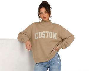 Sudadera Oversize de Cuello Alto para Mujer, Estilo Casual y Relajado, Esencial para el Día a Día, Producción de Marca Privada - Product Image 1