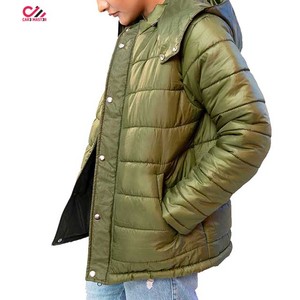 Chaqueta acolchada para mujer, abrigos con capucha, abrigos holgados de invierno para mujer, abrigos verdes de plumón, ropa exterior cálida para mujer, relleno de poliéster, longitud regular - Product Image 4
