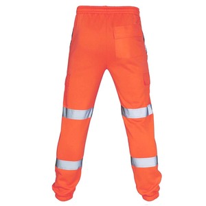 Pantalon de travail haute visibilité jaune, pantalon cargo de sécurité, vêtements de travail de construction, multi-poches, taille élastique, jogger - Product Image 2