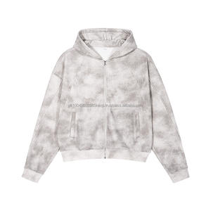 Sudadera con capucha de algodón de alta calidad lisa de peso pesado en blanco de gran tamaño Unisex personalizada para mujer de talla grande para hombre - Product Image 1