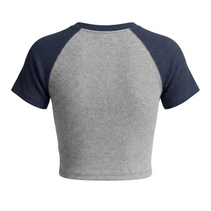 เสื้อครอปท็อปถักไหมพรมสไตล์วินเทจสำหรับผู้หญิง คอทรงโอ ไหล่เปิด แนวลำลอง ระบายอากาศได้ดี ผลิตจากผ้าสแปนเด็กซ์/คอตตอน ปักลาย รับผลิตแบบ OEM ODM - Product Image 4