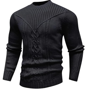 Pull côtelé thermique pour homme, tricoté texture gaufrée, style popcorn, respirant - Product Image 4