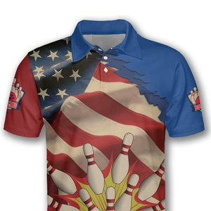 Maillot de Bowling Personnalisé à Manches Courtes – T-shirt Sportif Performant en Polyester Respirant Imprimé par Sublimation – Tenue d'Équipe en Gros - Product Image 4
