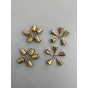 Campana de latón moderna hecha a mano con diseño de capitán, mango de madera, pomo metálico, impresión personalizada y técnica de fundición, estilo antiguo dorado, para Navidad - Product Image 1