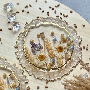 Handcrafted Round Resin Flower Coaster Premium <b>Table</b> Decor Drink Coffee Tea Cup <b>Mat</b> Elegant Home Accessories - Product Image 1