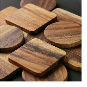 Posavasos Cuadrados de Madera de Alta Calidad con Diseño de Bosques Encantados |   Posavasos de Primera Calidad para Bebidas - Product Image 3