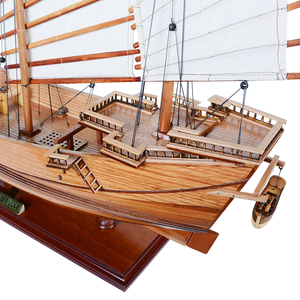 Modelo de Barco Chino de Madera, Miniatura Tradicional Vintage para Decoración Náutica del Hogar, Regalo Empresarial, 68.6Lx17.8Wx62.23H cm - Product Image 5