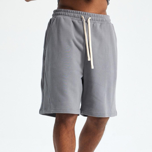 Pantalones Cortos de Felpa Gruesa para Hombre, Estilo Urbano Oversize, de Felpa Francesa, para Gimnasio, con Cordón Ajustable, Ropa Casual para Descansar - Product Image 2