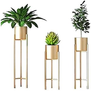 Maceta de Metal de Diseño Vintage Fabricada en India, Acabado Dorado, Decoración para Hogar y Jardín, Maceta para Flores - Product Image 4