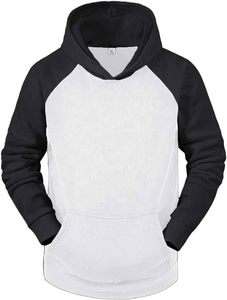 New Arrival Best Quality Black <b>White</b> 100% Cotton Breathable Eco-Friendly <b>Hoodie</b> Trouser Tracksuit Set for Men OEM Service - Product Image 4