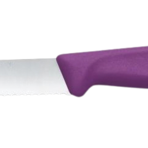 Couteaux de cuisine à manche violet en acier inoxydable, lame tranchante, couteaux utilitaires professionnels pour la découpe de viande, de fruits, de légumes et d'aliments - Product Image 5