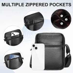 Nuevas bolsas cruzadas de cuero para hombre, de secado rápido y cómodas. - Product Image 4