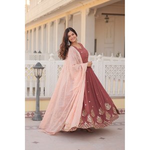 Masaka ชุดราตรีตัดสำเร็จพร้อมชุด dupatta KKA-1075หลากหลายสี aayna เสื้อผ้า XS - Product Image 6