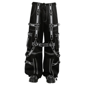 Pantalones Góticos Utilitarios para Hombre al por Mayor, Pierna Ancha, Bolsillos Funcionales, Transpirables, 100% Algodón, Alta Calidad, Moda Alternativa - Product Image 1