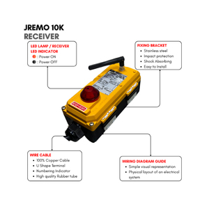 Control Remoto por Radio Industrial para Grúas y Elevadores, Velocidad Simple y Doble, Voltaje CA/CC, JEICO JREMO 10K, Hecho en Corea - Product Image 6