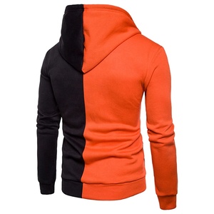 Sudadera con Capucha de Forro Polar Naranja y Negro para Hombre, Ecológica, 300g, Otoño, Casual, Manga Larga - Product Image 2