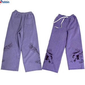 Top Trending Customized Men's Canvas Fleece Cotton Dark Sweatpants High Quality Autumn <b>Winter</b> Jogging Pants Baggy Bottoms - Product Image 4