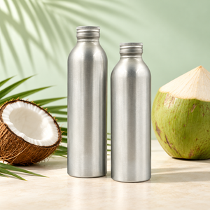 Botellas de aluminio para jugo con marca personalizada y tapas de rosca para envasado de bebidas - Product Image 4