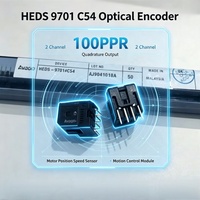 Codificador Rotatorio Incremental Óptico HEDS-9701C54, Cuadratura Óptica, 100PPR, 2 Canales, 5V, Sensor de Velocidad y Posición del Motor, Módulo de Control de Movimiento