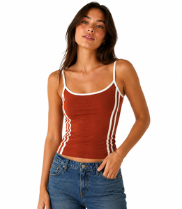 <b>Women</b>’s Wholesale Premium Skinny Fit Tank <b>Top</b> with <b>Square</b> <b>Neck</b> – Breathable Cotton Spandex Knitted Casual Sportswear with Front - Product Image 2