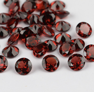 Piedra de Cristal de Granate Rojo Natural de Mozambique, Corte Brillante Redondo, de Buena Calidad, para Joyería - Product Image 5