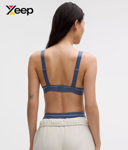 XEEP Women Yoga Sports <b>Bra</b> XC-SB-200 Solid Simple Breathable Adjustable <b>Straps</b> Removable Pads High Support Quick - Product Image 2