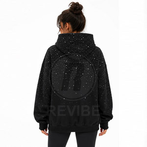 New Design Long Sleeves Women <b>Rhinestone</b> <b>Hoodies</b> Cotton Wholesale Price Women <b>Rhinestone</b> <b>Hoodies</b> - Product Image 3