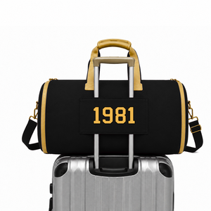 Custom NCBW Coalition Women Tote <b>bag</b> Black and gold Embroidered Logo Daily Use Large Capacity Nylon polyester <b>duffel</b> <b>bag</b> - Product Image 3