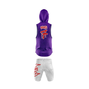 Custom Adults Purple and White Color Wear Breathable 7 on 7 Football Uniform for Men Low Price - Product Image 2