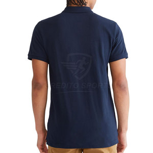 Polo homme manches courtes été, coton haute qualité, logo personnalisé, vêtement décontracté à vendre - Product Image 2