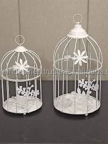 Jaula decorativa de alambre de metal para pájaros jaula de hierro hecha a mano para sala de estar o Patio - Product Image 3