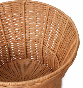 Macetero de ratán natural tejido a mano con pedestal, soporte decorativo de mimbre con base para plantas de interior y exterior, de Vietnam. - Product Image 2