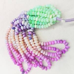 Collier multi-gemmes en rondelles, perles opale arc-en-ciel, 16 pouces, pour la fabrication de bijoux, vente en gros - Product Image 6