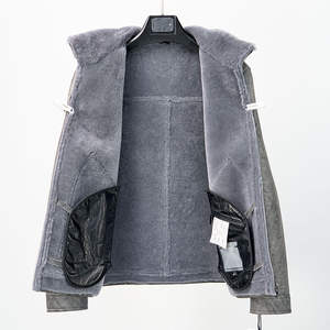 Chaqueta de Cuero para Hombre, Estilo Bomber, Piel de Oveja, Forro de Piel, Diseño y Color Personalizables, Precio Accesible, OEM 2026, Alta Calidad - Product Image 2