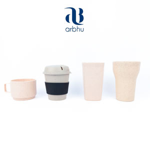 Juego de tazas de fibra de bambú coloridas, vajilla orgánica biodegradable, tazas de café reutilizables y ecológicas para servicio de alimentos - Product Image 2