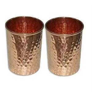 Hammered Copper <b>Goblet</b> with Oxidized Finish Eco Friendly Rustic Drinkware for <b>Wine</b> Cocktail Home Bar Use - Product Image 2