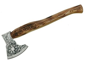 Hache Viking en acier haute teneur en carbone, fabriquée à la main, hache tactique de chasse, style Viking - Product Image 2