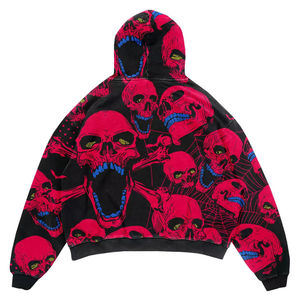 Vente en gros de sweats à capuche pour hommes personnalisés, décontractés, en polaire épaisse, chauds pour l'hiver, entièrement zippés et doublés de fourrure - Product Image 2