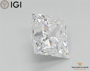 เพชรคุณภาพพรีเมียมทรงปรินเซสคัท 1.00 กะรัต ความสะอาดระดับ VVS1 สี D รับรองโดย IGI เพชร CVD ผลิตในห้องปฏิบัติการ เหมาะสำหรับการออกแบบแหวนสร้างสรรค์ - Product Image 3