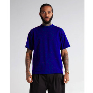 T-shirt en coton vert foncé pour homme, coupe classique, col rond, manches courtes, couleur unie, style décontracté - Product Image 3
