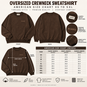 Custom Unisex Chocolate <b>Brown</b> Oversized Crewneck Sweatshirt Vintage Washed Heavyweight <b>Fleece</b> Tonal 3D Embroidered Logo Private - Product Image 6